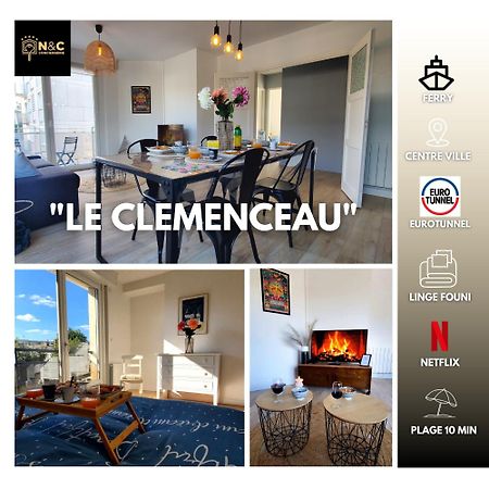 Le Clemenceau Appart-Calais Nord-Balcon-Plage Экстерьер фото