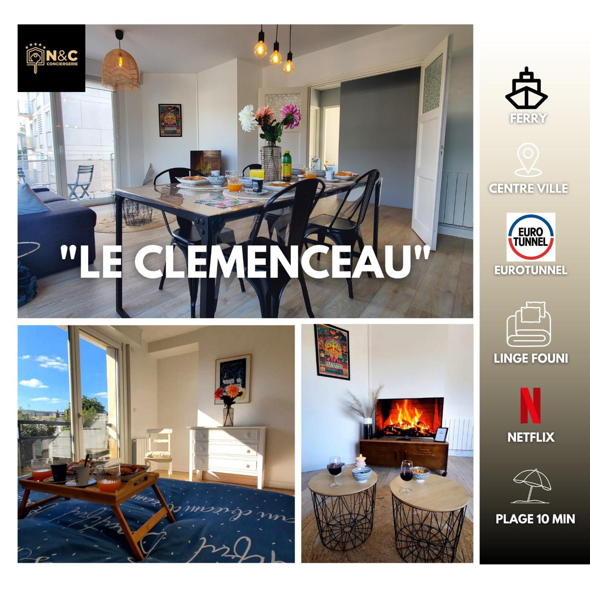 Le Clemenceau Appart-Calais Nord-Balcon-Plage Экстерьер фото